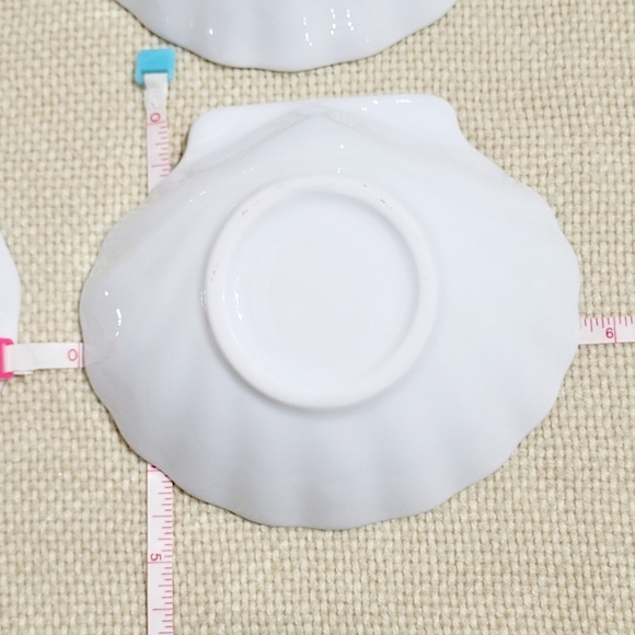 Vintage Portelan Porcelain Scallop Shell Dishes from Romania set of 6 - Picture 7 of 8